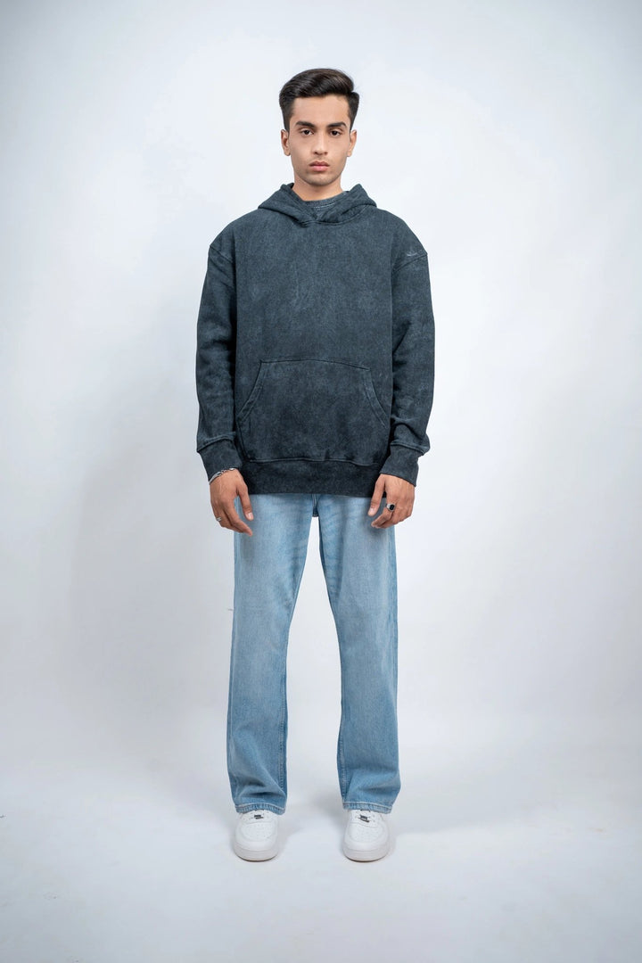 Black Washed Oversized Hoodie - ParadiseZone