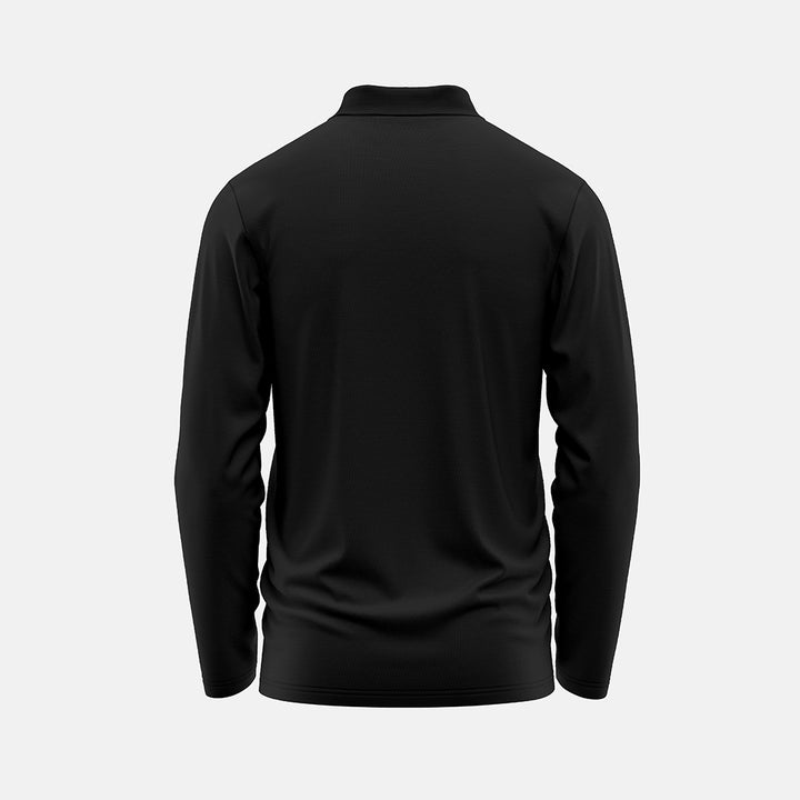 Black Long Sleeves Polo T-shirt ParadiseZone