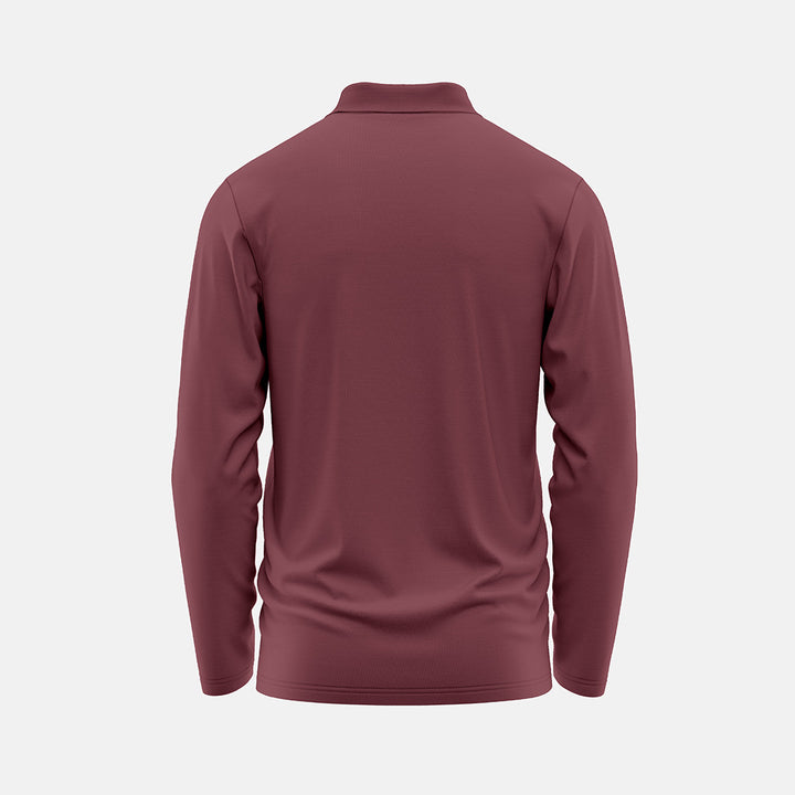 Maroon Long Sleeves Polo T-shirt ParadiseZone