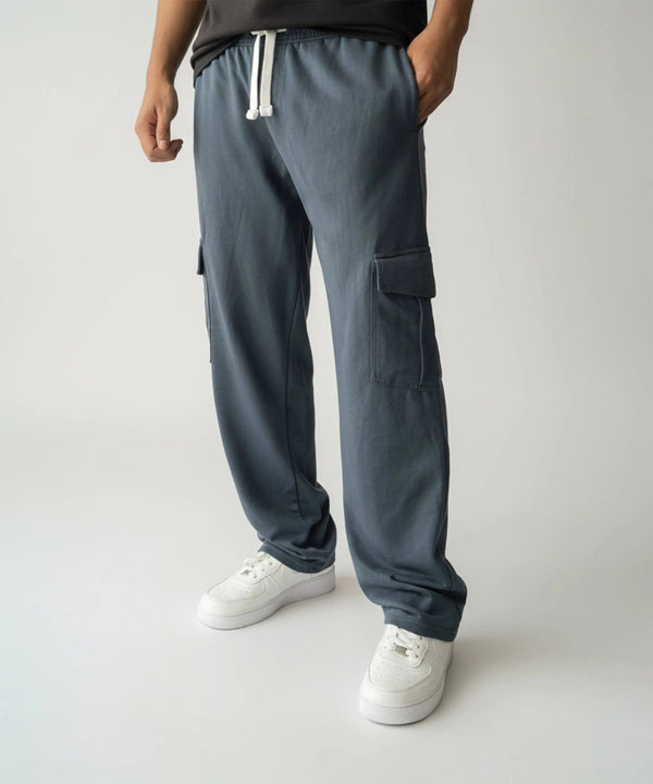 Mid Blue Cargo Baggy Trouser - ParadiseZone