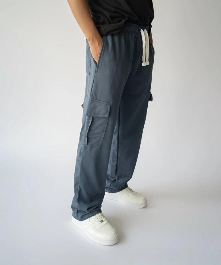 Mid Blue Cargo Baggy Trouser - ParadiseZone