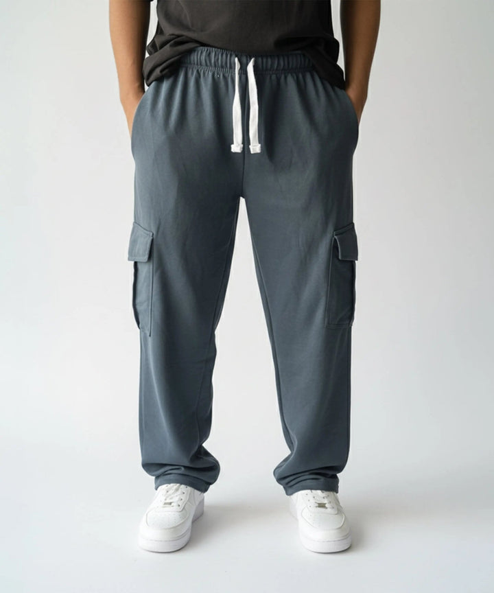 Mid Blue Cargo Baggy Trouser - ParadiseZone