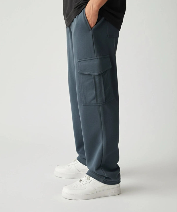 Mid Blue Cargo Baggy Trouser - ParadiseZone