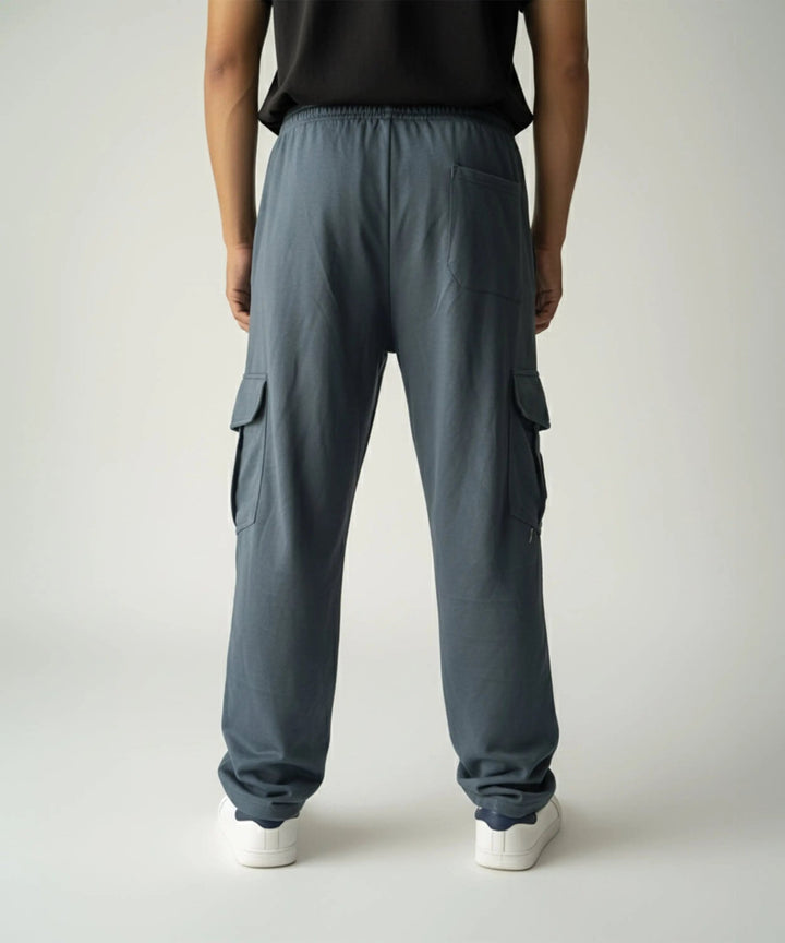 Mid Blue Cargo Baggy Trouser - ParadiseZone